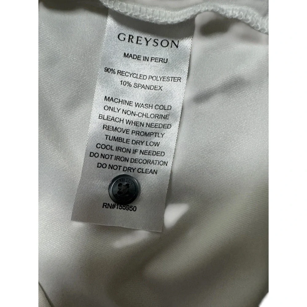 Greyson XL Golf Polo Shirt White Colorful Print Short Sleeve Kansas‎ City Icons - Picture 5 of 7